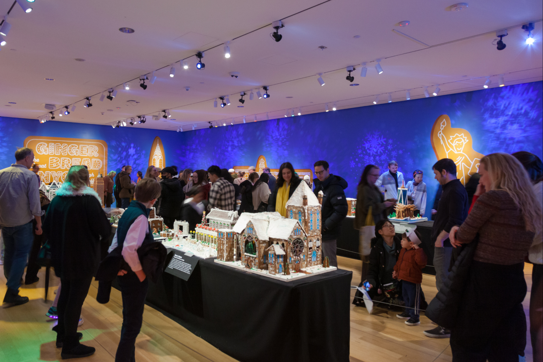 image of guests inside gingerbread exhibition 2024